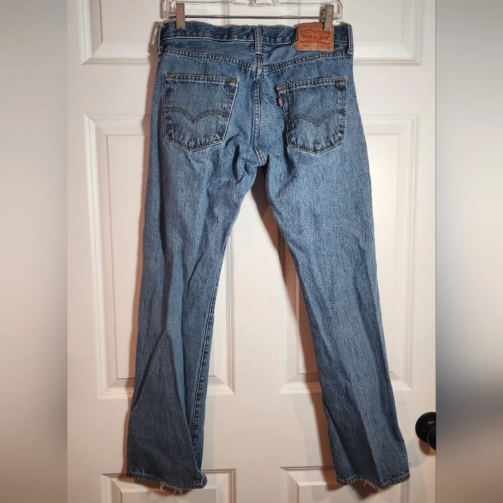 Levis 501 Classic Men's Blue Denim Jeans 30 X 30 Minor Flaw